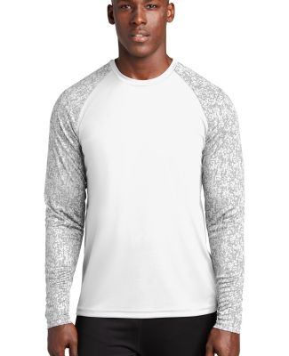 Sport Tek ST460LS Sport-Tek    Long Sleeve Digi Ca in White