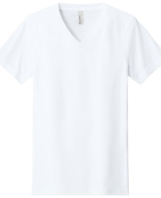 BELLA+CANVAS 3005CVC Cotton V Neck T Shirts in Solid white blend