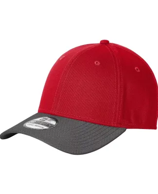 New Era NE1122     Stretch Cotton Striped Cap Scarlet/Graph