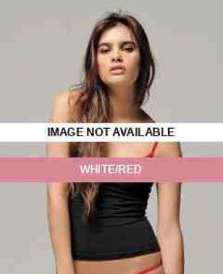 602 Bella Ladies' 6.5 oz. Cotton/Spandex Contrast  White/Red