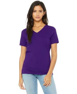 BELLA 6405 Ladies Relaxed V-Neck T-shirt in Team purple