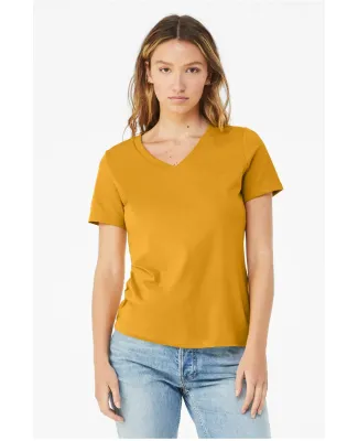 BELLA 6405 Ladies Relaxed V-Neck T-shirt in Mustard