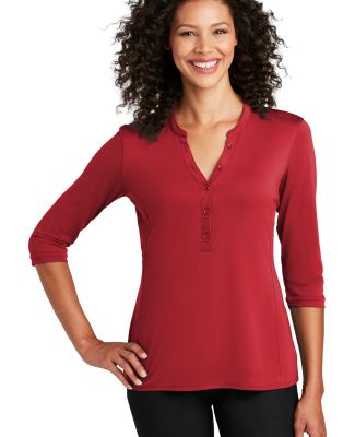 Port Authority LK750 Henley in Rich red