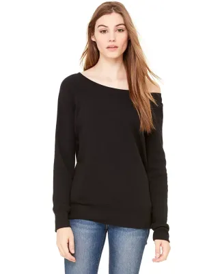 BELLA 7501 Womens Fleece Pullover Sweatshirt in Solid blk trblnd