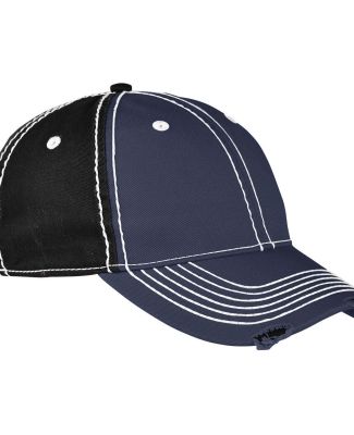 Adams RM102 Adult Distressed Rambler Cap in Navy/ black