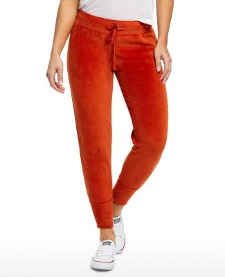 US Blanks / US571 Women's Plush Velour Pants in Rust