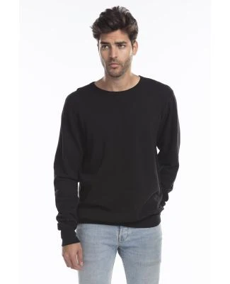 US Blanks / US8000-GD Men's L/S French Terry Pullo in Black