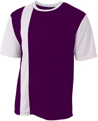 A4 Apparel NB3016 Youth Legend Soccer Jersey PURPLE/ WHITE