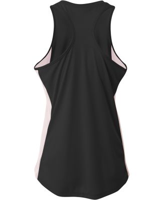 A4 Apparel NW2009 Ladies' Pacer Singlet with Racer Black/White