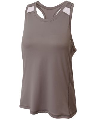 A4 Apparel NW3014 Ladies' Spike Short Sleeve Volle Graphite/White