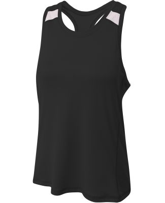 A4 Apparel NW3014 Ladies' Spike Short Sleeve Volle Black/White