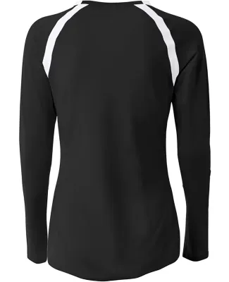 A4 Apparel NW3020 Ladies' Ace Long Sleeve Volleyba Black/White
