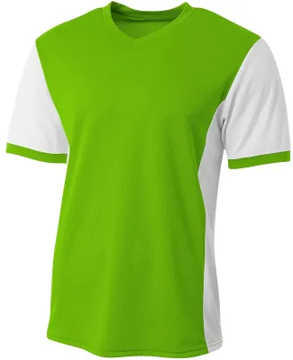 A4 Apparel NB3017 Youth Premier Soccer Jersey LIME/ WHITE