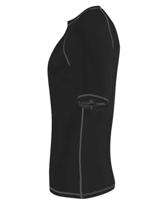 A4 Apparel N3275 Men's Raglan Tee Shirt w/ Flatloc Black