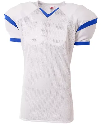 A4 Apparel NB4265 Youth Rollout Football Jersey White/Royal