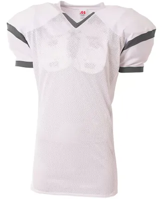 A4 Apparel NB4265 Youth Rollout Football Jersey White/Graphite