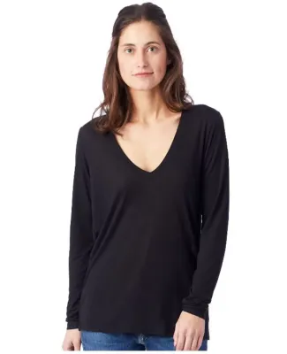 Alternative Apparel 3894 Women's Long Sleeve Slink Black
