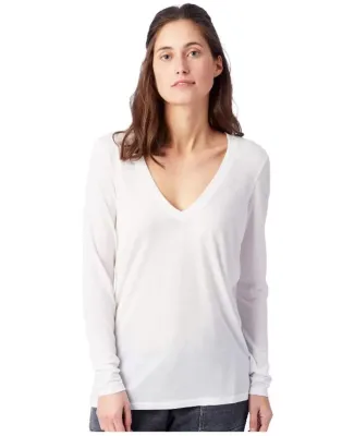 Alternative Apparel 3894 Women's Long Sleeve Slink White