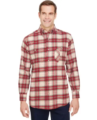 Backpacker BP7001T Men's Tall Yarn-Dyed Flannel Sh in Brick