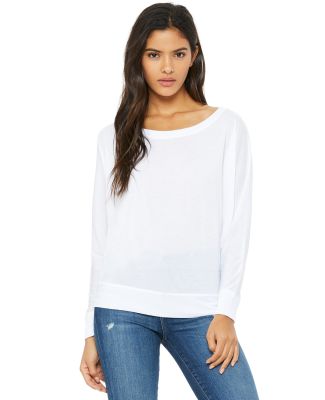 BELLA 8850 Womens Long Sleeve Dolman Shirt WHITE
