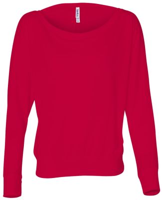 BELLA 8850 Womens Long Sleeve Dolman Shirt in Red