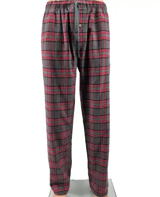 Backpacker BP7093 Men's Flannel Lounge Pants in Red gray
