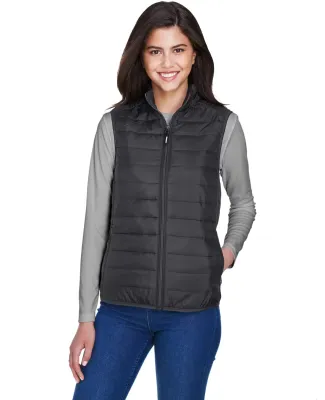 Core 365 CE702W Ladies' Prevail Packable Puffer Ve in Carbon