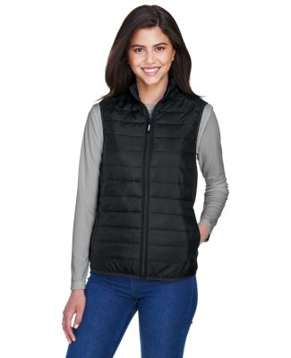 Core 365 CE702W Ladies' Prevail Packable Puffer Ve in Black