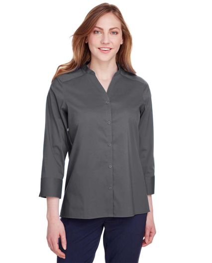 Devon and Jones DG560W Ladies' Crown  Collection™ Stretch Broadcloth 3/4 Sleeve Blouse