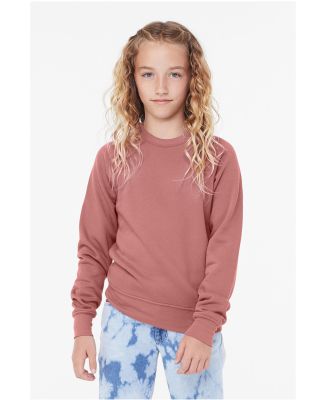 Bella + Canvas 3901Y Youth Sponge Fleece Crewneck  MAUVE