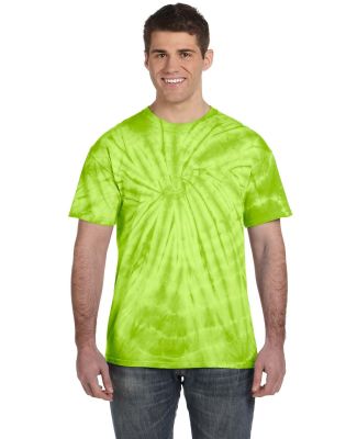Tie-Dye CD101 Adult 5.4 oz. 100% Cotton Spider T-S in Spider lime