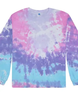 Tie-Dye CD2000 Adult 5.4 oz. 100% Cotton Long-Slee in Cotton candy