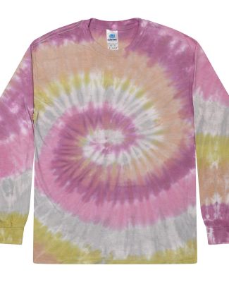 Tie-Dye CD2000Y Youth Long-Sleeve Tee in Desert rose