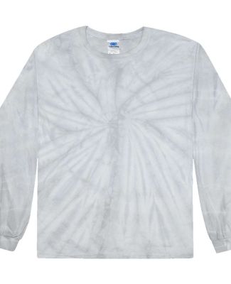 Tie-Dye CD2000Y Youth Long-Sleeve Tee in Spider silver