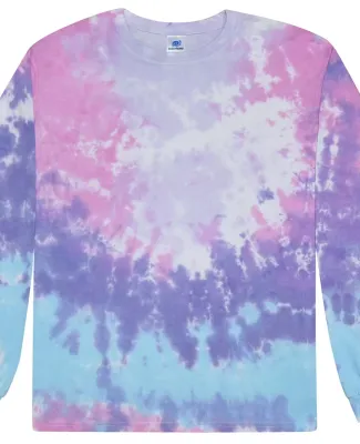 Tie-Dye CD2000Y Youth Long-Sleeve Tee in Cotton candy