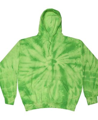Tie-Dye CD877Y Youth 8.5 oz Pullover Hooded Sweats in Spider lime