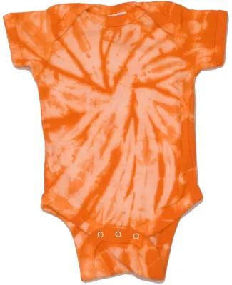 Tie-Dye CD5100 Infant Creeper in Spiral orange