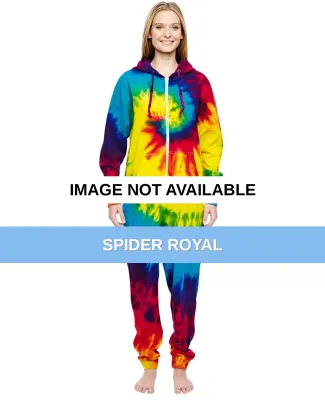 Tie-Dye CD892 Adult All-In-One Loungewear SPIDER ROYAL