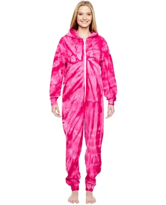 Tie-Dye CD892 Adult All-In-One Loungewear SPIDER PINK