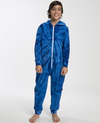 Tie-Dye CD892Y Youth All-in-One Loungewear SPIDER ROYAL