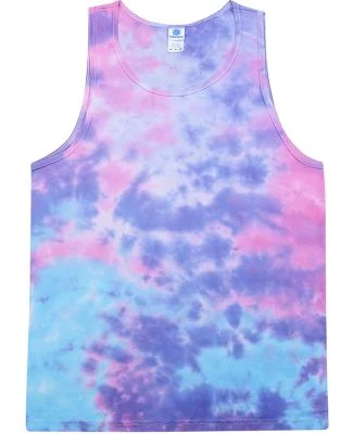 Tie-Dye CD3500 Adult 5.4 oz. 100% Cotton Tank Top in Cotton candy