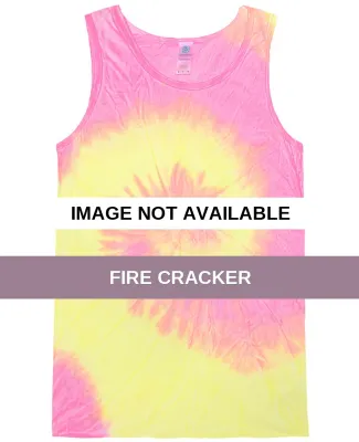 Tie-Dye CD3500 Adult 5.4 oz. 100% Cotton Tank Top Fire Cracker