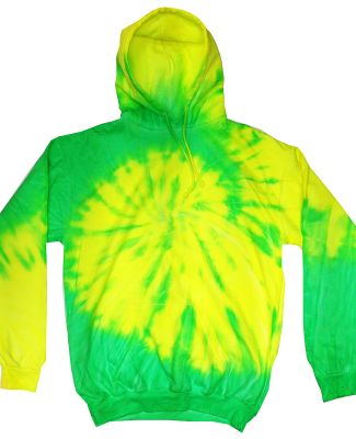Tie-Dye CD8700 Adult Fluorescent Pullover Hoodie FLO YELLOW/ LIME