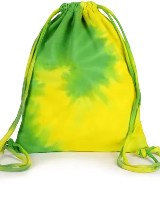 Tie-Dye CD9500 Swirl d Sport Cinch Backpack in Spirl yllw/ lime