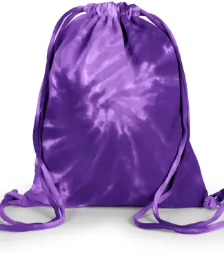 Tie-Dye CD9500 Swirl d Sport Cinch Backpack in Spiral purple