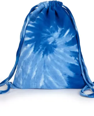 Tie-Dye CD9500 Swirl d Sport Cinch Backpack in Spiral blue