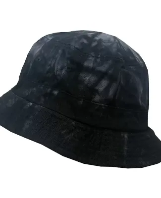 Tie-Dye 9177Y Youth Bucket Hat SPIDER BLACK