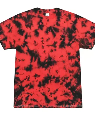 Tie-Dye 1390 Crystal Wash T-Shirt in Crystal red/ blk