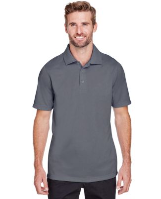 UltraClub UC102 Men's Cavalry Twill Performance Po in Charcoal/ navy