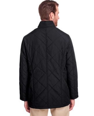 UltraClub UC708 Men's Dawson Quilted Hacking Jacke in Black